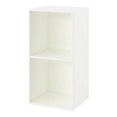 GoodHome Konnect White 2 Shelf Cube Bookcase, (H)696mm (W)354mm - image 1