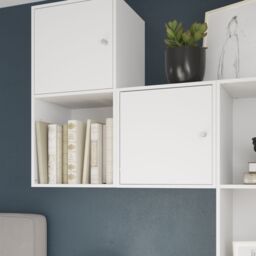 GoodHome Konnect White 2 Shelf Cube Bookcase, (H)696mm (W)354mm - thumbnail 4