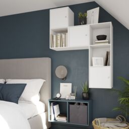 GoodHome Konnect White 2 Shelf Cube Bookcase, (H)696mm (W)354mm - thumbnail 7