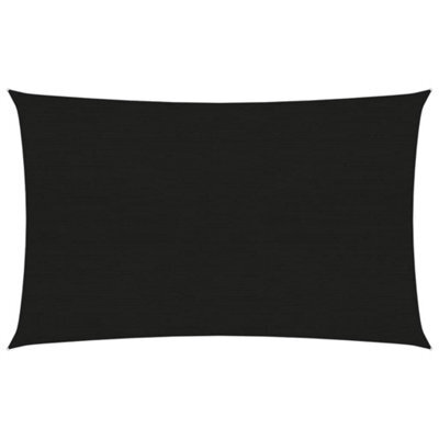 Berkfield Sunshade Sail 160 G/m2 Black 2X4.5 M Hdpe - image 1