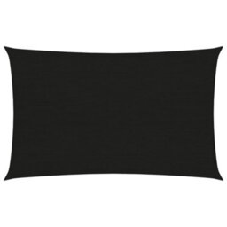 Berkfield Sunshade Sail 160 G/m2 Black 2X4.5 M Hdpe - thumbnail 1