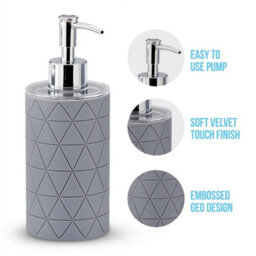 6Pc Bathroom Set Accessories Bin Soap Dispenser Toothbrush Tumbler Toilet Brush - thumbnail 4