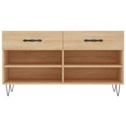 Berkfield Industrial Shoe Bench Sonoma Oak 102X35X55 Cm Engineered Wood - thumbnail 6