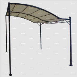 Metal Lean-To Style Sunshade Patio Cover - Grey 2.5X3.0M Gazebo - thumbnail 2