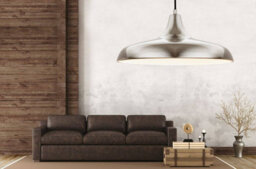 Luminosa Lighting Luminosa Curtis 1 Light Dome Ceiling Pendant Brushed Steel, E27 - thumbnail 2