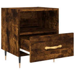 Berkfield Bedside Cabinet Smoked Oak 40X35X47.5 Cm Engineered Wood - thumbnail 3