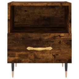 Berkfield Bedside Cabinet Smoked Oak 40X35X47.5 Cm Engineered Wood - thumbnail 4