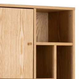 Furniture To Go Rangoon 3 Door Bookcase In Oak - thumbnail 7