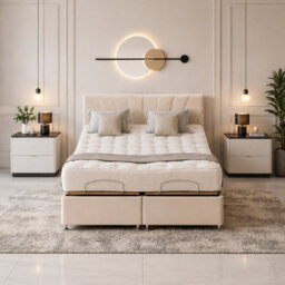 Melbourne Electric Adjustable Bed With Mattress And Headboard Blue - thumbnail 2