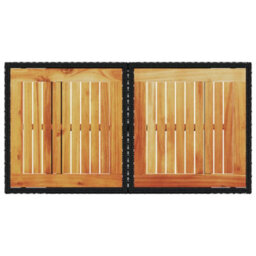 Vidaxl Garden Table Black 100X55X73 Cm Poly Rattan And Acacia Wood - thumbnail 7