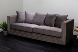 Orsina Stylish Minimalist 3 Seat Viola Grey Sofa, Versatile Design Mid Century Sofa For Livingroom, Sleek Sofa - thumbnail 2