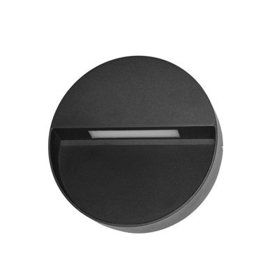 Luminosa Lighting Luminosa Piana Outdoor Flush Wall Lamp Black 4000K Neutral White Ip54