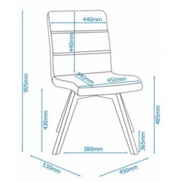 Athens Dining Chair In Fabric Taupe - thumbnail 5
