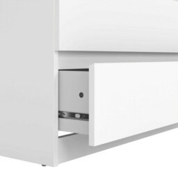Wyld Haus Budapest 5-Drawer White Wooden Storage Chest, Gloss Finish, 1113mm H - thumbnail 6
