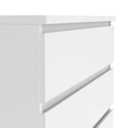 Wyld Haus Budapest 5-Drawer White Wooden Storage Chest, Gloss Finish, 1113mm H - thumbnail 7