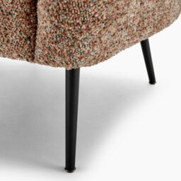 Furniturebox Veda Orange Fabric Accent Tub Chair - Bedroom Chair, Vanity Chair, Reading Chair - thumbnail 8