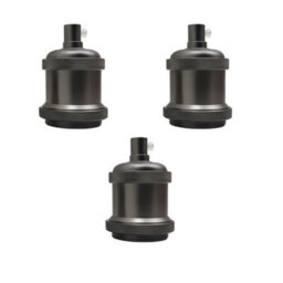 E27 Threaded Lamp Holder Base Adapter With Shade Ring Metal Screw In Light Socket For Pendant,ceiling,wall Fixtures ,diy Bulbs - thumbnail 1