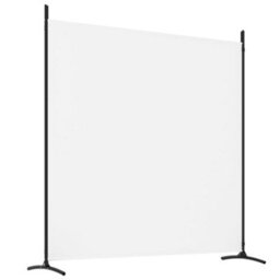 Berkfield 4-Panel Room Divider White 698X180 Cm Fabric - thumbnail 6