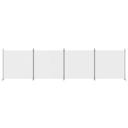 Berkfield 4-Panel Room Divider White 698X180 Cm Fabric - thumbnail 3