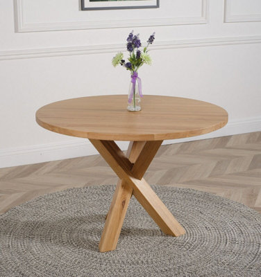 That's Furniture Oregon 110Cm Round Solid Oak Dining Table - image 1