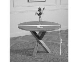 That's Furniture Oregon 110Cm Round Solid Oak Dining Table - thumbnail 7