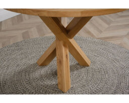 That's Furniture Oregon 110Cm Round Solid Oak Dining Table - thumbnail 6