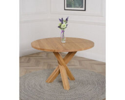 That's Furniture Oregon 110Cm Round Solid Oak Dining Table - thumbnail 3