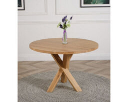 That's Furniture Oregon 110Cm Round Solid Oak Dining Table - thumbnail 2