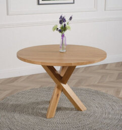 That's Furniture Oregon 110Cm Round Solid Oak Dining Table - thumbnail 1