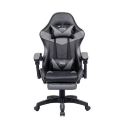 Neo Grey Massage Leather Computer Gaming Office Chair With Footrest - thumbnail 7