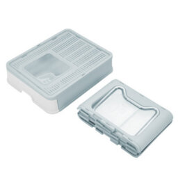 Thehotsale Large Blue Detachable Top Exit Plastic Folding Cat Litter Box With Slide-Out Tray And Scoop - thumbnail 3