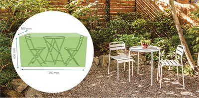 Netagon Home Garden Outdoor Water Resistant Green Bistro Patio Table Furniture Set Cover - image 1