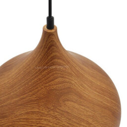 Long Life Lamps Company Modern Ceiling Pendant Dome Metal Wood Grain Finish Light H3063 - thumbnail 6