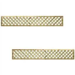 Premier Garden Supplies Urban Diamond Wooden Trellis Panel 6Ft X 1Ft (5 Pack) Heavy-Duty Lattice Fencing Topper For Climbing Plant Support - thumbnail 6