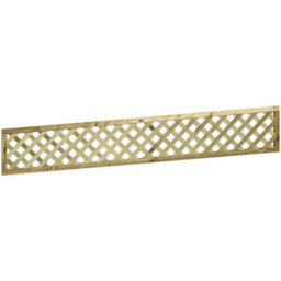 Premier Garden Supplies Urban Diamond Wooden Trellis Panel 6Ft X 1Ft (5 Pack) Heavy-Duty Lattice Fencing Topper For Climbing Plant Support - thumbnail 2