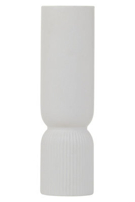 Orsina Lightweight Ceramic Design White Vase, Spacious Flower Ceramic Vase, Sleek And Sturdy Vase For Flowers - image 1