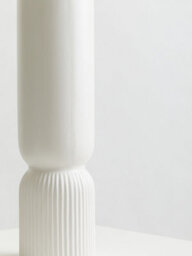 Orsina Lightweight Ceramic Design White Vase, Spacious Flower Ceramic Vase, Sleek And Sturdy Vase For Flowers - thumbnail 4