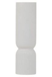 Orsina Lightweight Ceramic Design White Vase, Spacious Flower Ceramic Vase, Sleek And Sturdy Vase For Flowers