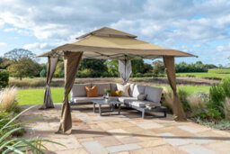 Norfolk Leisure Pop Up Gazebo Taupe 4X4
