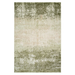 Loomed Green Distressed Abstract Bedroom Living Area Rug 190X280Cm - thumbnail 1