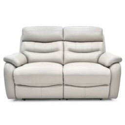 Fletcher Light Grey Leather Power Reclining 2 Seater Sofa With Power Headrests, Pocket Sprung Seats & Usb Charging Ports - thumbnail 6