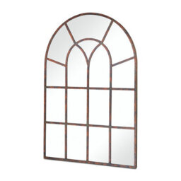 Mirroroutlet Chelsea Metal Arch Shaped Decorative Window Effect Garden Mirror 90Cm X 60Cm - thumbnail 4
