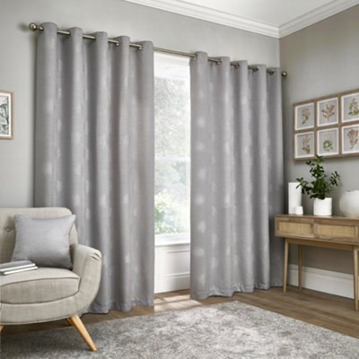 Harvest Embroidered Appletree Motif Pair Of Eyelet Curtains - image 1