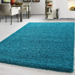 Prime Plus Teal Blue Extra Large Bedroom Livingroom Shaggy Rug Carpet, Mats (L)170Cm X (W)120Cm - thumbnail 4