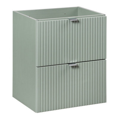 Heze Furniture Line Reed 2 Drawer Bathroom Cabinet Vanity Unit 50Cm - Sage - image 1