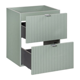 Heze Furniture Line Reed 2 Drawer Bathroom Cabinet Vanity Unit 50Cm - Sage - thumbnail 2