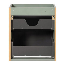 Heze Furniture Line Reed 2 Drawer Bathroom Cabinet Vanity Unit 50Cm - Sage - thumbnail 5