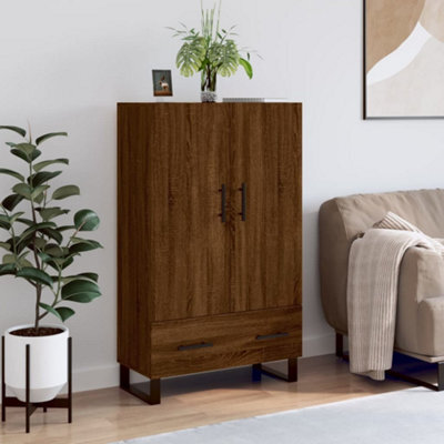 Berkfield Highboard Brown Oak 69.5X31X115 Cm Engineered Wood - image 1