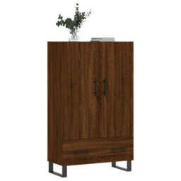 Berkfield Highboard Brown Oak 69.5X31X115 Cm Engineered Wood - thumbnail 3