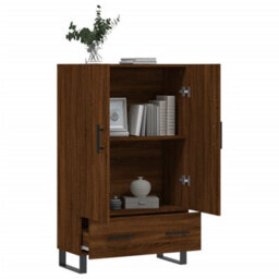 Berkfield Highboard Brown Oak 69.5X31X115 Cm Engineered Wood - thumbnail 4